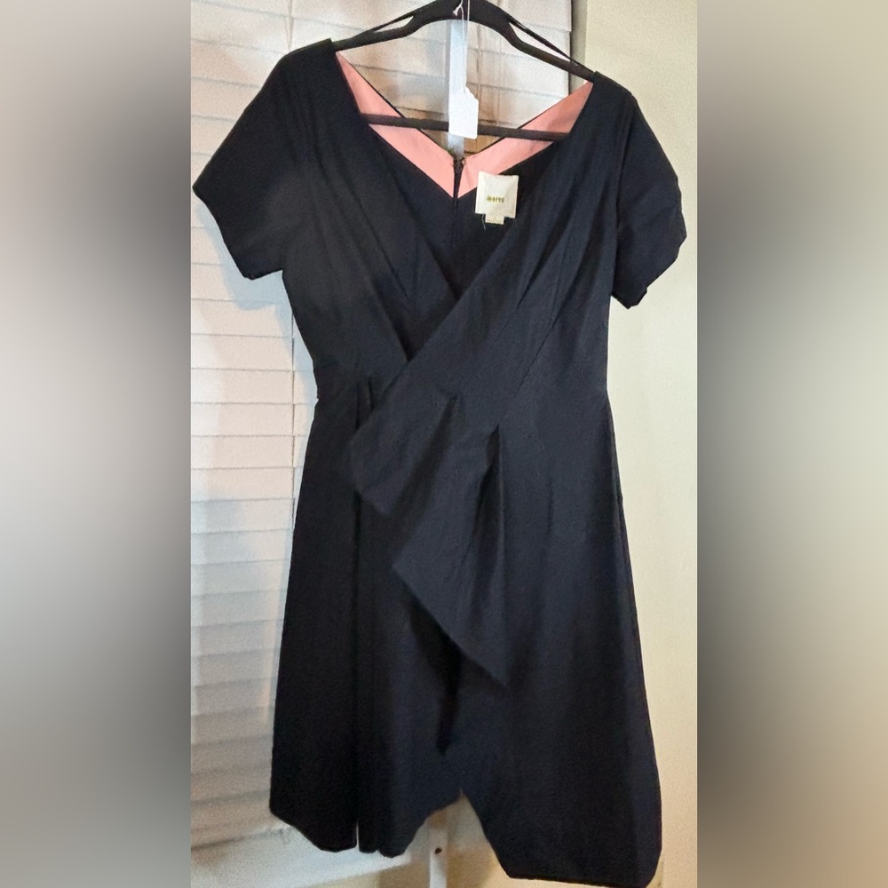 Maeve Black Dress with Pink Lining
